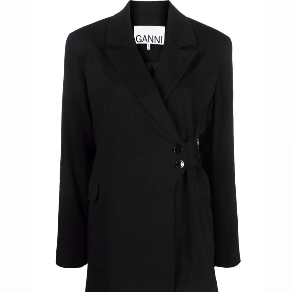 NWT GANNI MELANGE SUITING BLAZER